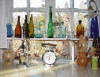 kksfnster med flaskor och vg, kchenfenster, kitchen windows