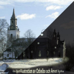 Ockelbo och mot kyrka, Digitalt bildspel ljus och ljudillustrationer 