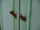handtag i tr ifrn kvista, Handgriff in Holz, knob, dekorationsmlning