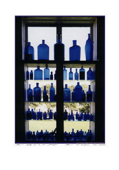 fotokonst av Bl Herrgrd, Blaues Herrenhaus, bleu country house