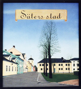 Sters stad en Akrylmlning